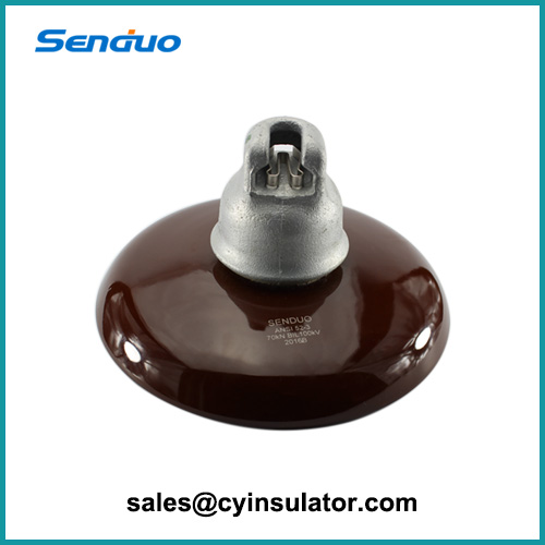 ANSI 52-3 Ball and Socket type porcelain suspension insulator